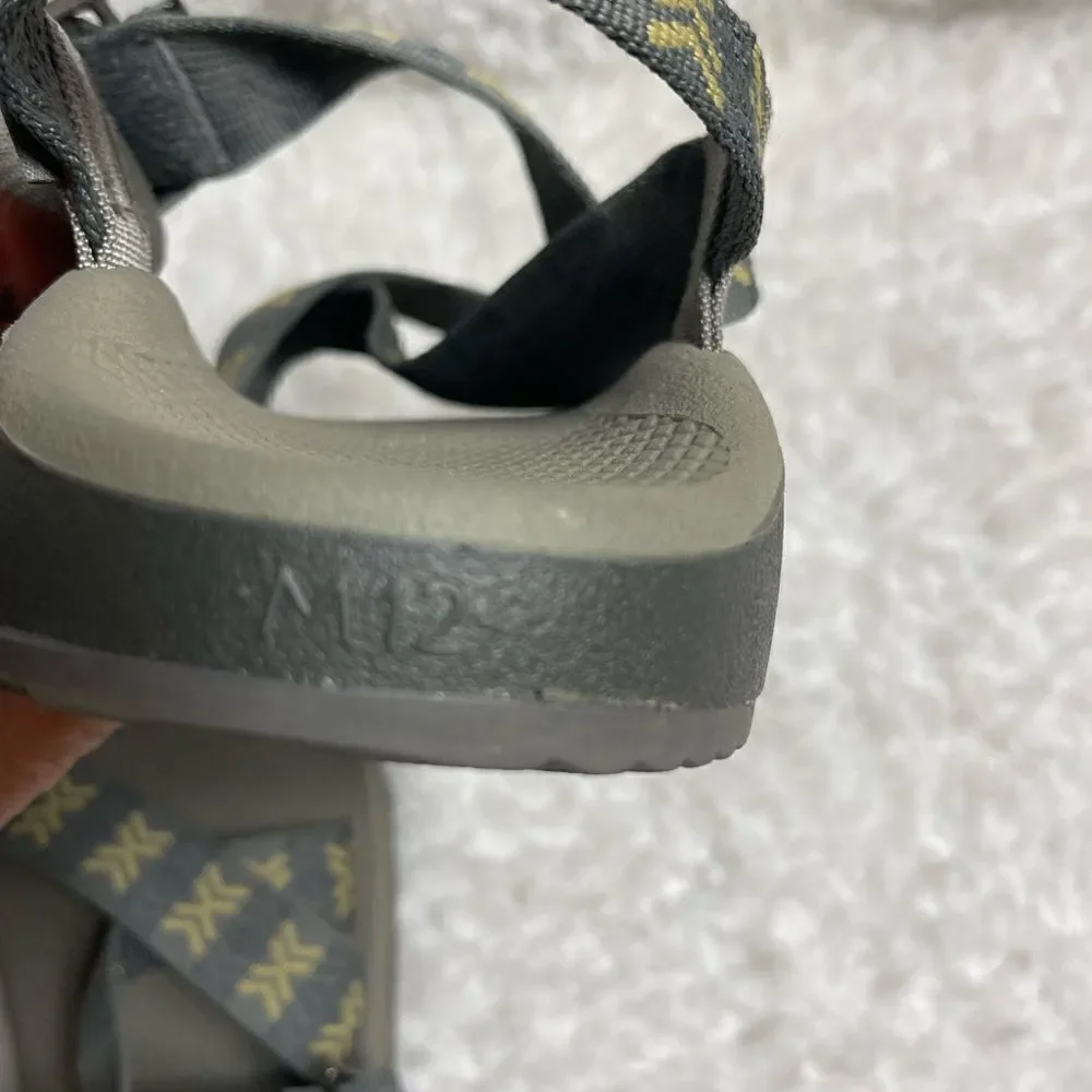Men Chaco gray and khaki ZCloud straps sandals size 12